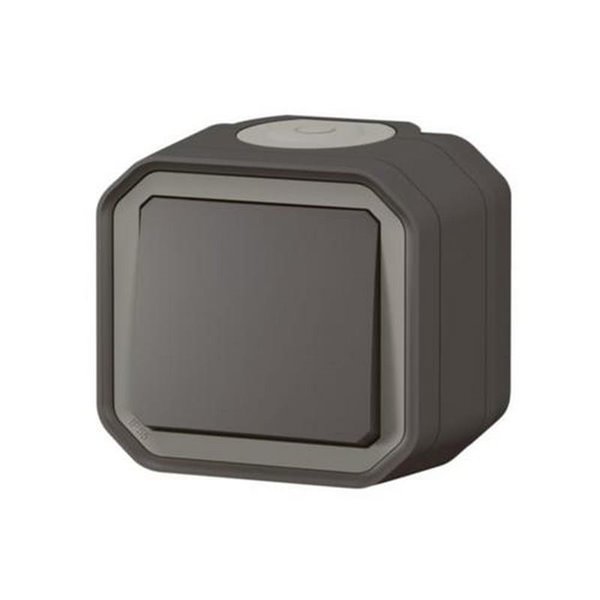 Novo interruptor/interruptor de superfície PLEXO, antracite, IP55, monobloco