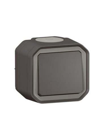 Novo interruptor/interruptor de superfície PLEXO, antracite, IP55, monobloco