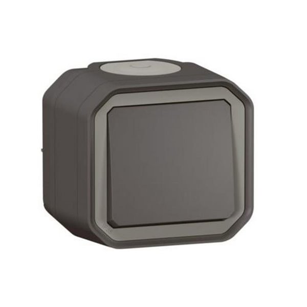 Conmutador/Interruptor de superficie NEW PLEXO antracita IP55 monobloc