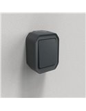 Novo interruptor/interruptor de superfície PLEXO, antracite, IP55, monobloco