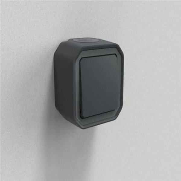 Conmutador/Interruptor de superficie NEW PLEXO antracita IP55 monobloc
