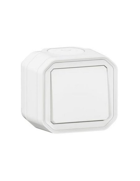 Conmutador/Interruptor de superficie NEW PLEXO blanco IP55 monobloc