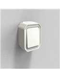 Novo interruptor monobloco de montagem em superfície PLEO branco IP55