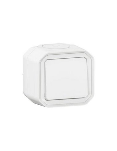 Conmutador/Interruptor de superficie NEW PLEXO blanco IP55 monobloc