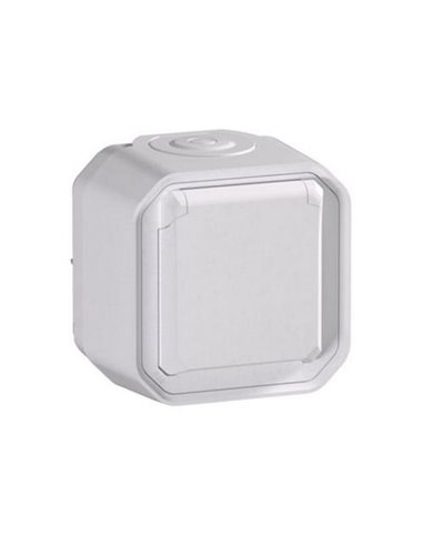 Toma de corriente superficie NEW PLEXO 2P+T IP55 blanca monobloc (bornas de tornillo)