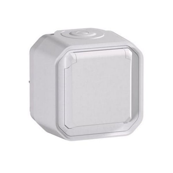 Toma de corriente superficie NEW PLEXO 2P+T IP55 blanca monobloc (bornas de tornillo)