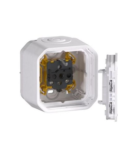 Toma de corriente superficie NEW PLEXO 2P+T IP55 blanca monobloc (bornas de tornillo)