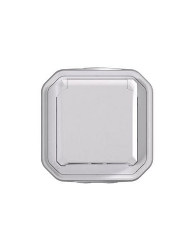Toma de corriente superficie NEW PLEXO 2P+T IP55 blanca monobloc (bornas de tornillo)