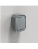 Pulsador de superficie NEW PLEXO IP55 gris monobloc