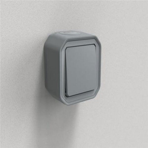 Pulsador de superficie NEW PLEXO IP55 gris monobloc