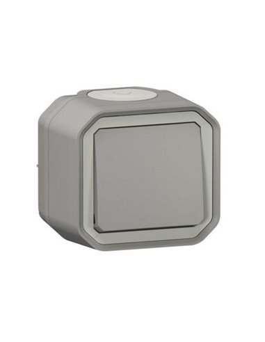Pulsador de superficie NEW PLEXO IP55 gris monobloc
