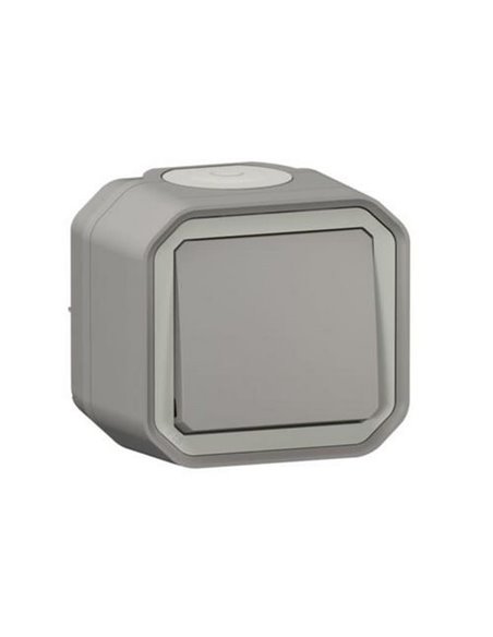 Pulsador de superficie NEW PLEXO IP55 gris monobloc
