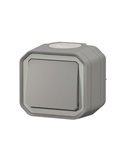 Pulsador de superficie NEW PLEXO IP55 gris monobloc