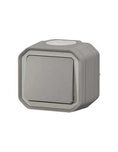 Pulsador de superficie NEW PLEXO IP55 gris monobloc