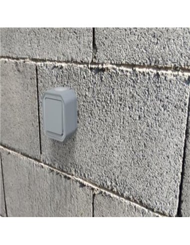 Pulsador de superficie NEW PLEXO IP55 gris monobloc