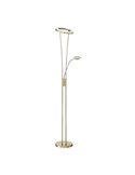 Luminária de chão de metal LED ANELLO com braço de leitura, design de corpo duplo, 30W+5W, 3000K dimerizável, várias cores