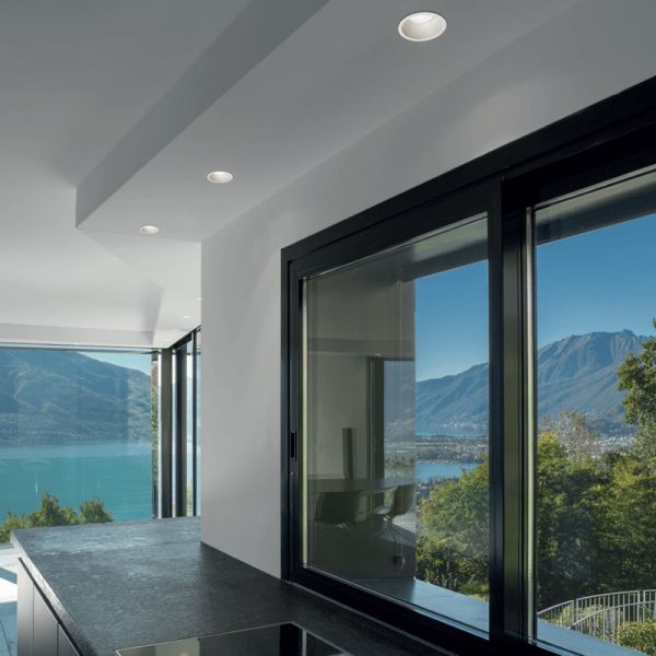 Aro empotrable redondo basculante blanco COMFORT GU10 (no incl.), corte Ø8.5cm