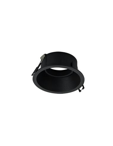 Bague encastrée ronde noire confort