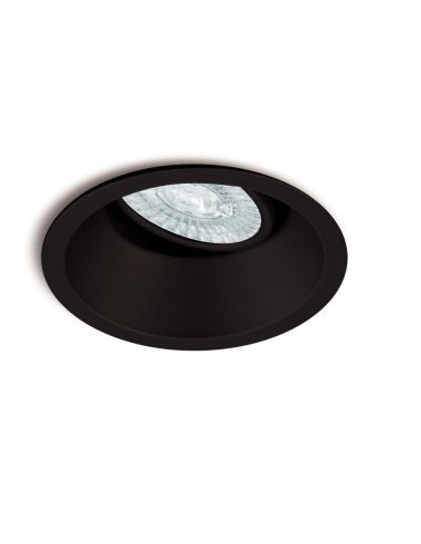 Aro Empotrable negro redondo basculante Confort Mantra