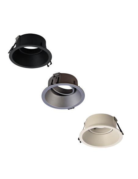 Anel redondo, inclinável e embutido