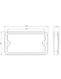 Medidas Lámpara interior LED Fristom FT-162 ECO / TS 1000Lm 12/24V ADR