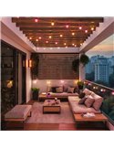 Guirnalda LED exterior FESTAVIA HUE GLOBE STRING 7m, 10 lâmpadas 500Lm, Branco e Colorido com Bluetooth