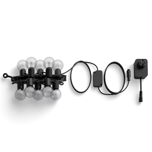 Guirnalda LED exterior FESTAVIA HUE GLOBE STRING 7m, 10 lâmpadas 500Lm, Branco e Colorido com Bluetooth