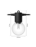 Guirnalda LED exterior FESTAVIA HUE GLOBE STRING 7m, 10 bombillas 500Lm, White & Color con Bluetooth