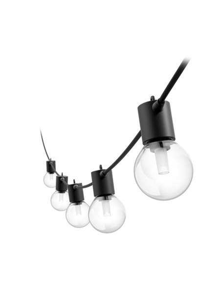 Guirnalda LED exterior FESTAVIA HUE GLOBE STRING 7m, 10 lâmpadas 500Lm, Branco e Colorido com Bluetooth