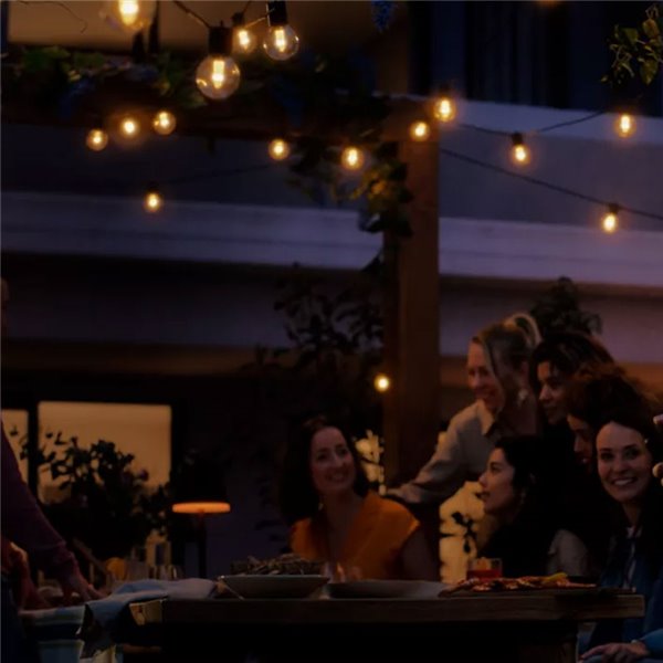 Guirnalda LED exterior FESTAVIA HUE GLOBE STRING 14 m, 20 bombillas 1000Lm, White & Color con Bluetooth