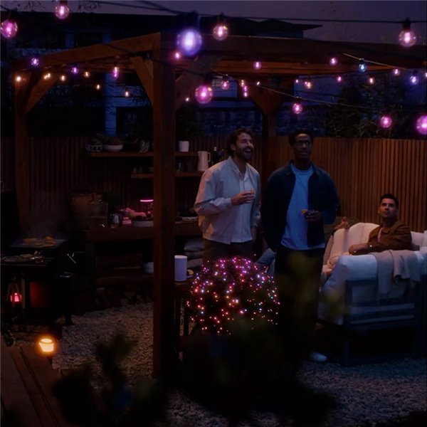 Guirnalda LED exterior FESTAVIA HUE GLOBE STRING 14 m, 20 lâmpadas 1000Lm, Branco e Colorido com Bluetooth