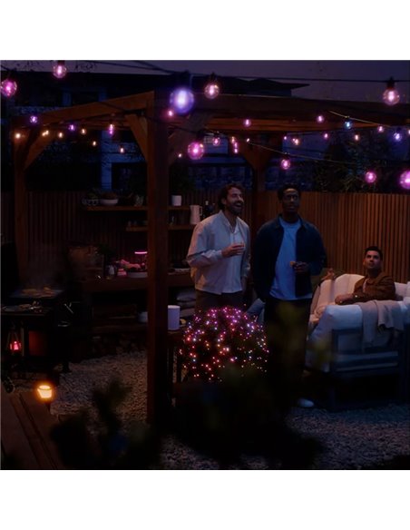 Guirnalda LED exterior FESTAVIA HUE GLOBE STRING 21 m, 30 bombillas 1500Lm, White & Color con Bluetooth