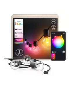 Guirnalda LED extérieure FESTAVIA HUE GLOBE STRING 21 m, 30 ampoules 1500 lm, blanc et couleur avec Bluetooth
