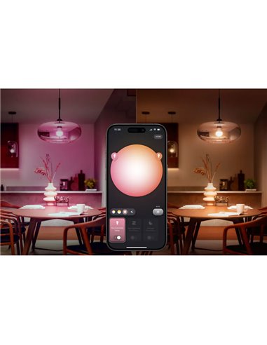 Bombilla inteligente LED Philips Hue Essential A60 E27, 8W (equivalente 60W), 806 Lm, regulable intensidad, White & Color con Bl