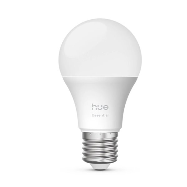 Ampoule LED connectée Philips Hue Essential A60 E27, 8 W (équivalent 60 W), 806 lumens, dimmable, blanc et couleur avec LED LED.