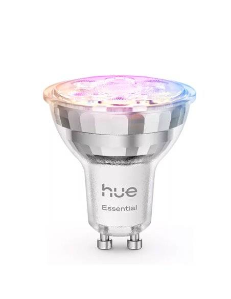Bombilla inteligente LED Philips Hue Essential GU10, 4,7W 345Lm White & Color Ambiance con bluetooth, regulable intensidad