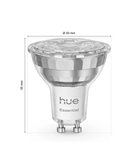 Lâmpada inteligente LED Philips Hue Essential GU10, 4,7 W, 345 lúmens, luz branca e colorida, com Bluetooth, dimerizável.