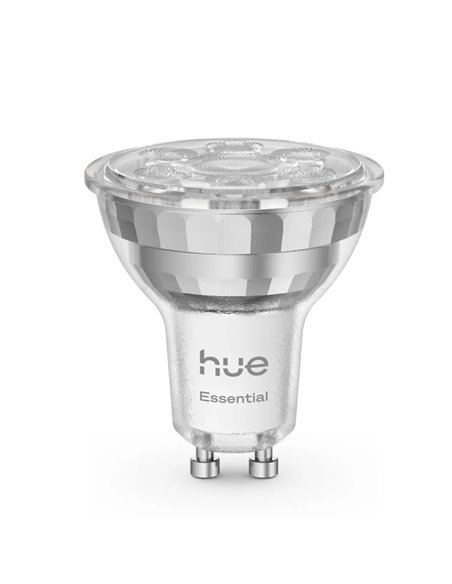 Lâmpada inteligente LED Philips Hue Essential GU10, 4,7 W, 345 lúmens, luz branca e colorida, com Bluetooth, dimerizável.