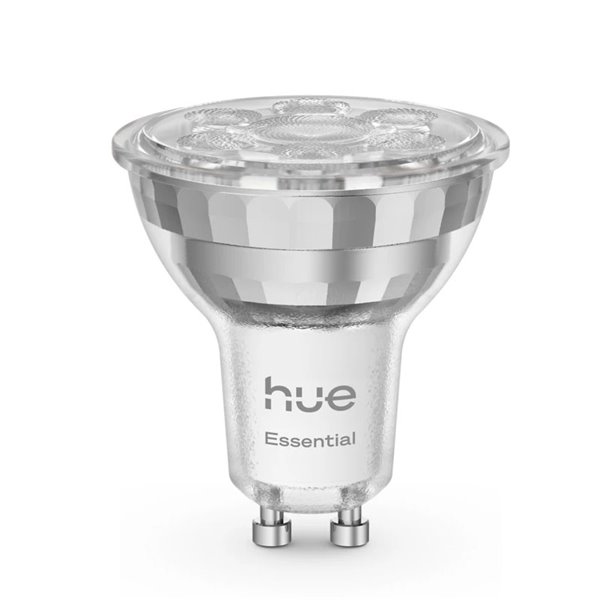 Bombilla inteligente LED Philips Hue Essential GU10, 4,7W 345Lm White & Color Ambiance con bluetooth, regulable intensidad