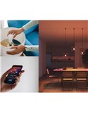Pack 2 bombillas LED inteligentes STARTER KIT ESSENTIAL A60 E27 806Lm 3W, White & Color + Hue Bridge + Dimmer switch