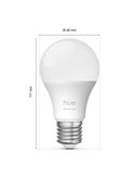Pack 2 bombillas LED inteligentes STARTER KIT ESSENTIAL A60 E27 806Lm 3W, White & Color + Hue Bridge + Dimmer switch