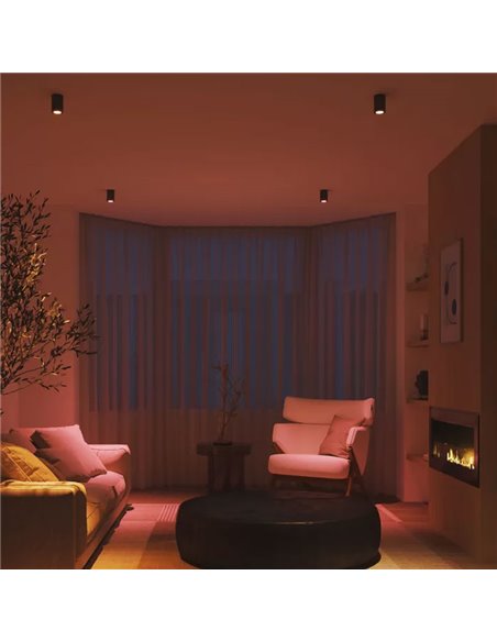 Kit Inicial Essencial com 3 Lâmpadas LED Inteligentes GU10 345Lm 3W (Branca e Colorida) + Hue Bridge + Interruptor Dimmer