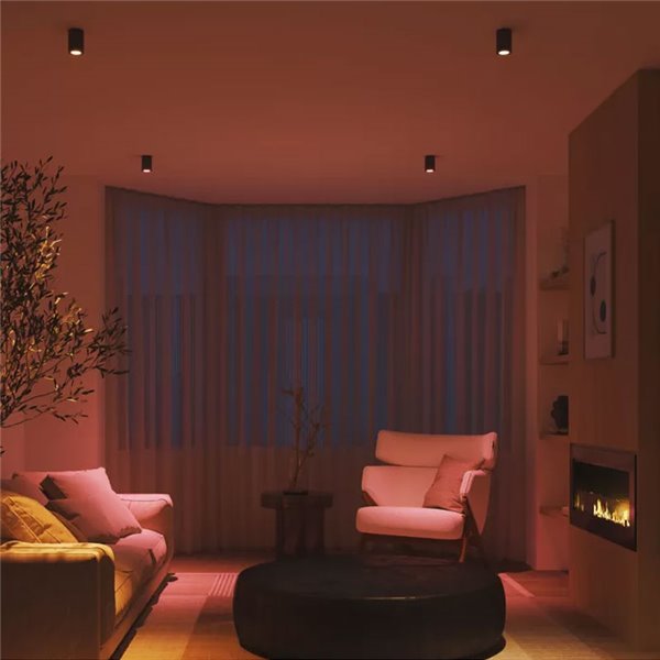 Kit Inicial Essencial com 3 Lâmpadas LED Inteligentes GU10 345Lm 3W (Branca e Colorida) + Hue Bridge + Interruptor Dimmer