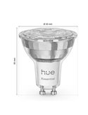 Pack 3 bombillas LED inteligentes STARTER KIT ESSENTIAL GU10 345Lm 3W, White & Color + Hue Bridge + Dimmer switch