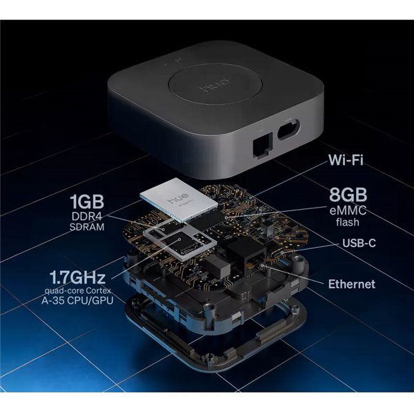 Pont Hue Bridge Pro noir, contrôleur d'éclairage intelligent, pour plus de 150 ampoules