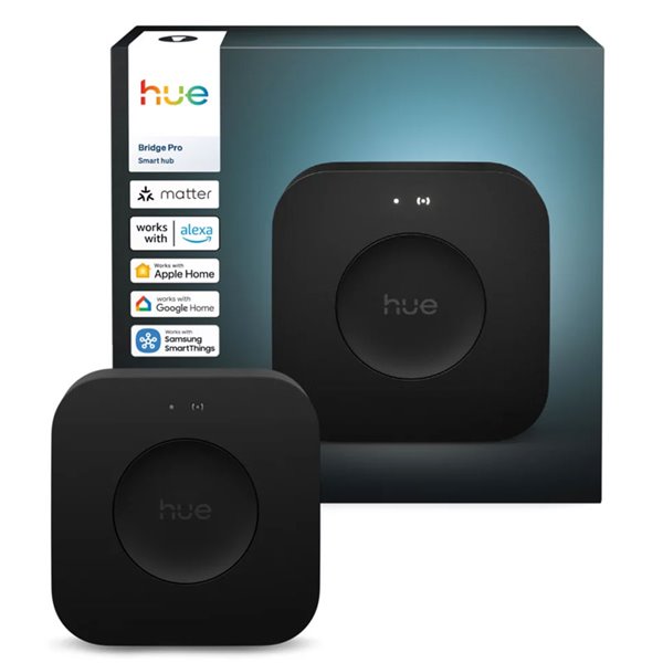 Pont Hue Bridge Pro noir, contrôleur d'éclairage intelligent, pour plus de 150 ampoules