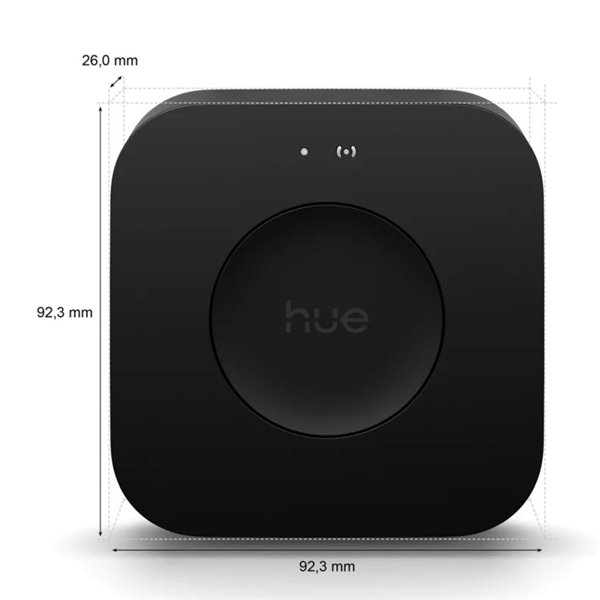 Hue Bridge Pro Preto, Controlador de Iluminação Inteligente, para mais de 150 lâmpadas