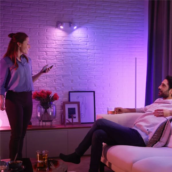 Kit de inicio 3 bombillas inteligentes Philips Hue WCA GU10 400Lm, White & Color + Hue Bridge Pro + Dimmer Switch 