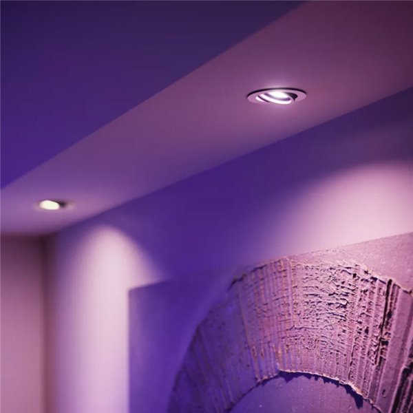 Kit de inicio 3 bombillas inteligentes Philips Hue WCA GU10 400Lm, White & Color + Hue Bridge Pro + Dimmer Switch 