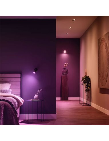 Kit de inicio 3 bombillas inteligentes Philips Hue WCA GU10 400Lm, White & Color + Hue Bridge Pro + Dimmer Switch 